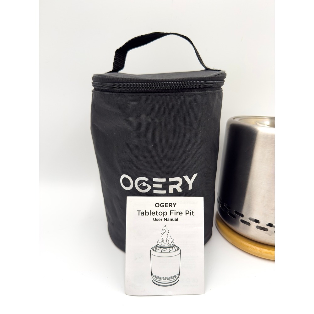 OGERY Tabletop Fire Pit Portable Smokeless‎ Personal Firepit w/ Carry Bag - Picture 2 of 14